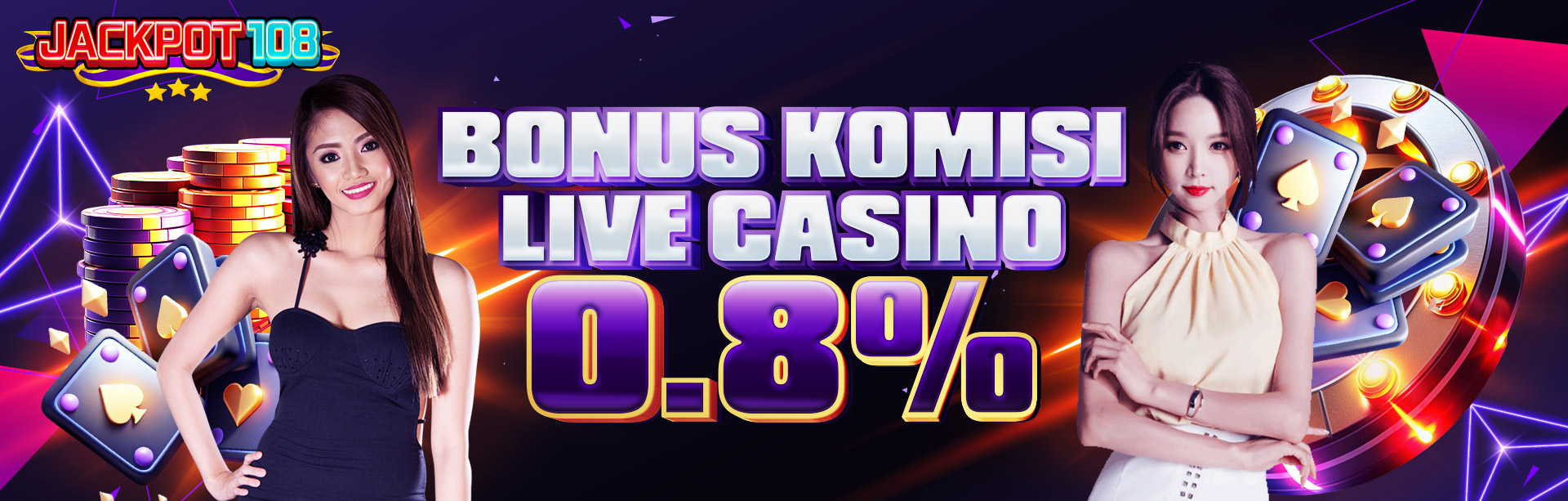 BONUS KOMISI LIVE CASINO 0.8%