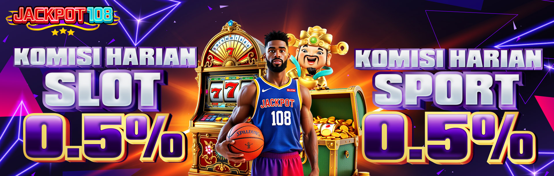 KOMISI HARIAN SLOT & SPORT 0.5%