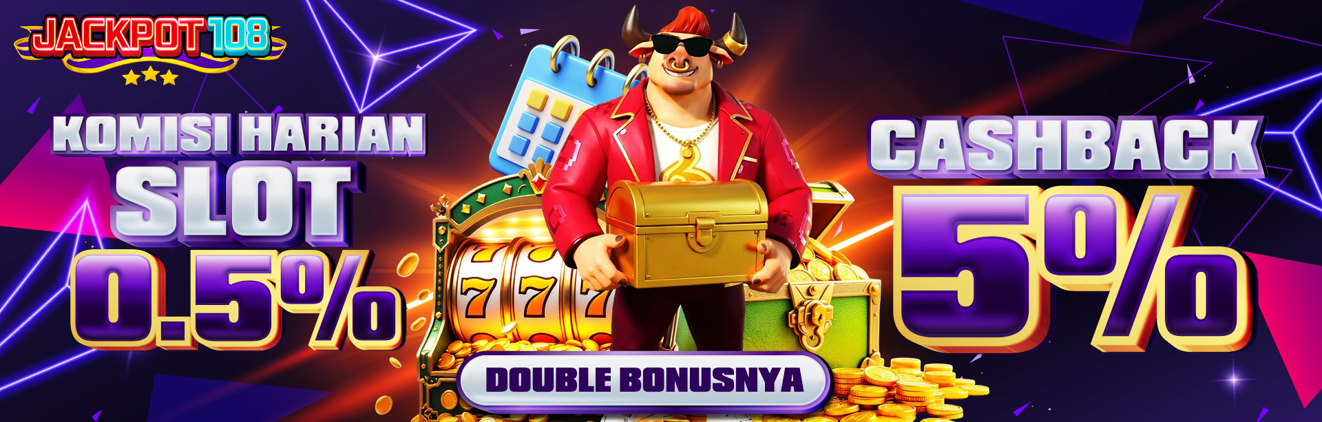 KOMISI HARIAN SLOT 0.5% & CASHBACK SLOT 5%