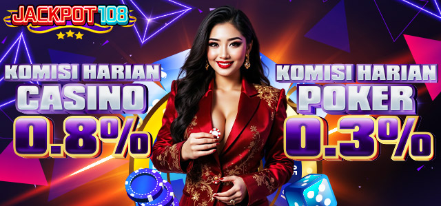 KOMISI HARIAN CASINO 0.8% & POKER 0.3%